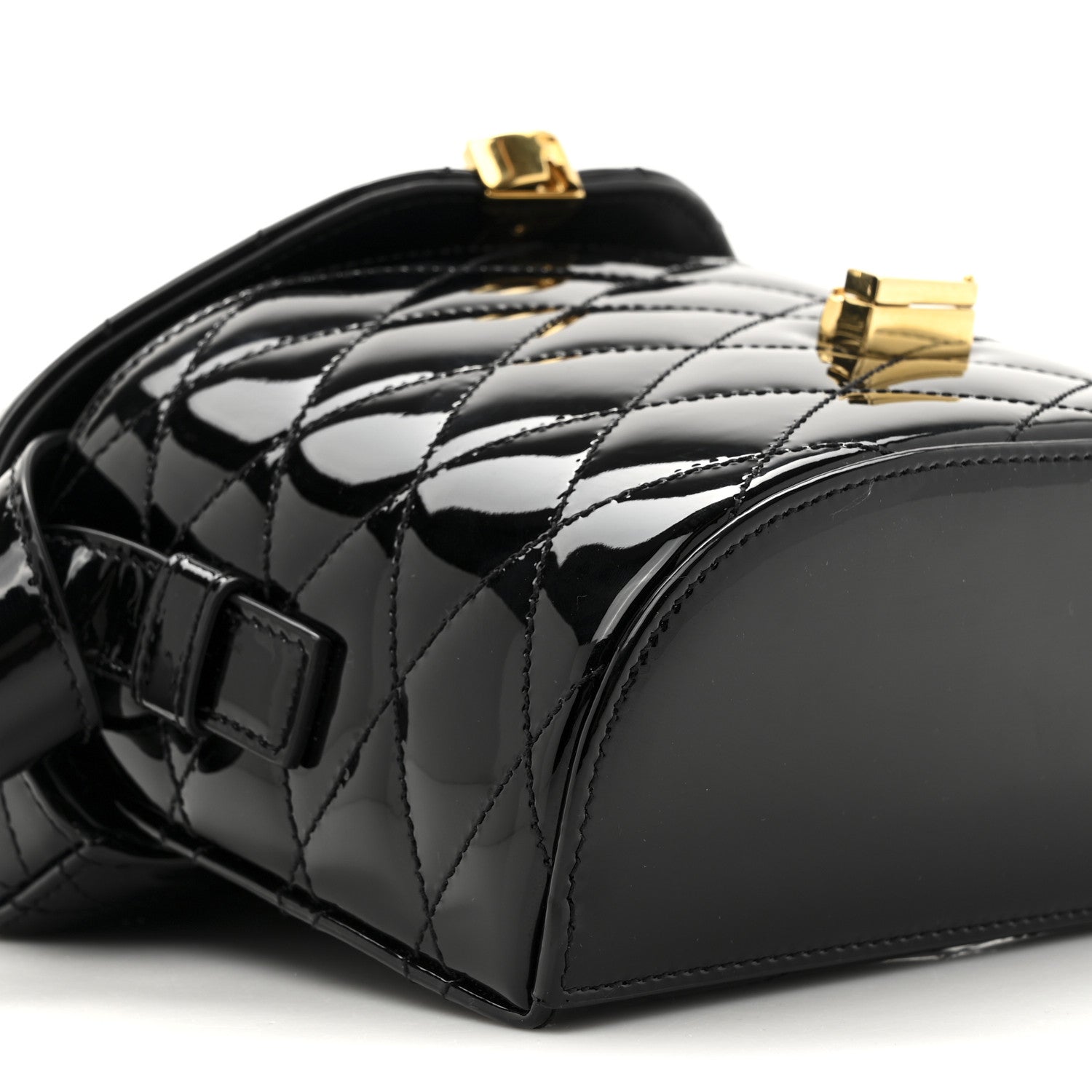 Saint Laurent Patent Matelasse Monogram June Box Bag Black 10 of 10