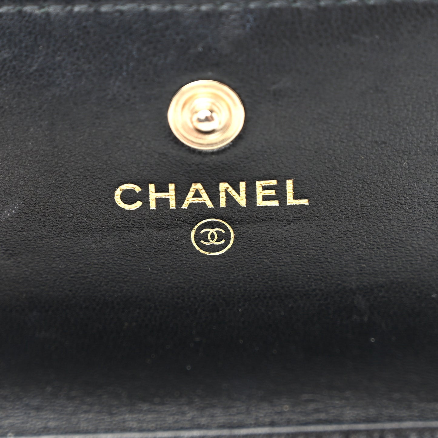 Lambskin Quilted My Chanel Lady Card Holder On Chain Black