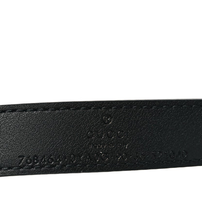 Gucci Calfskin Bamboo Double GG Buckle 20mm Belt 90 36 Black 4 of 6
