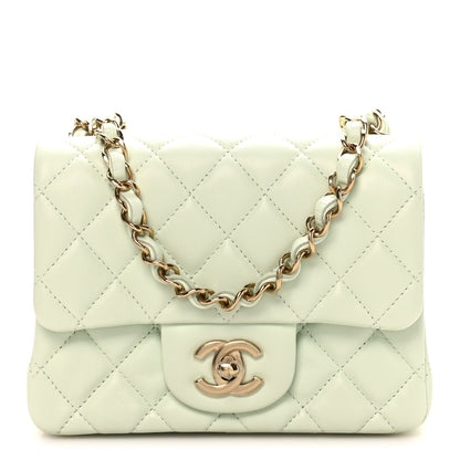 Chanel Lambskin Quilted Mini Square Flap Light Green 1 of 11
