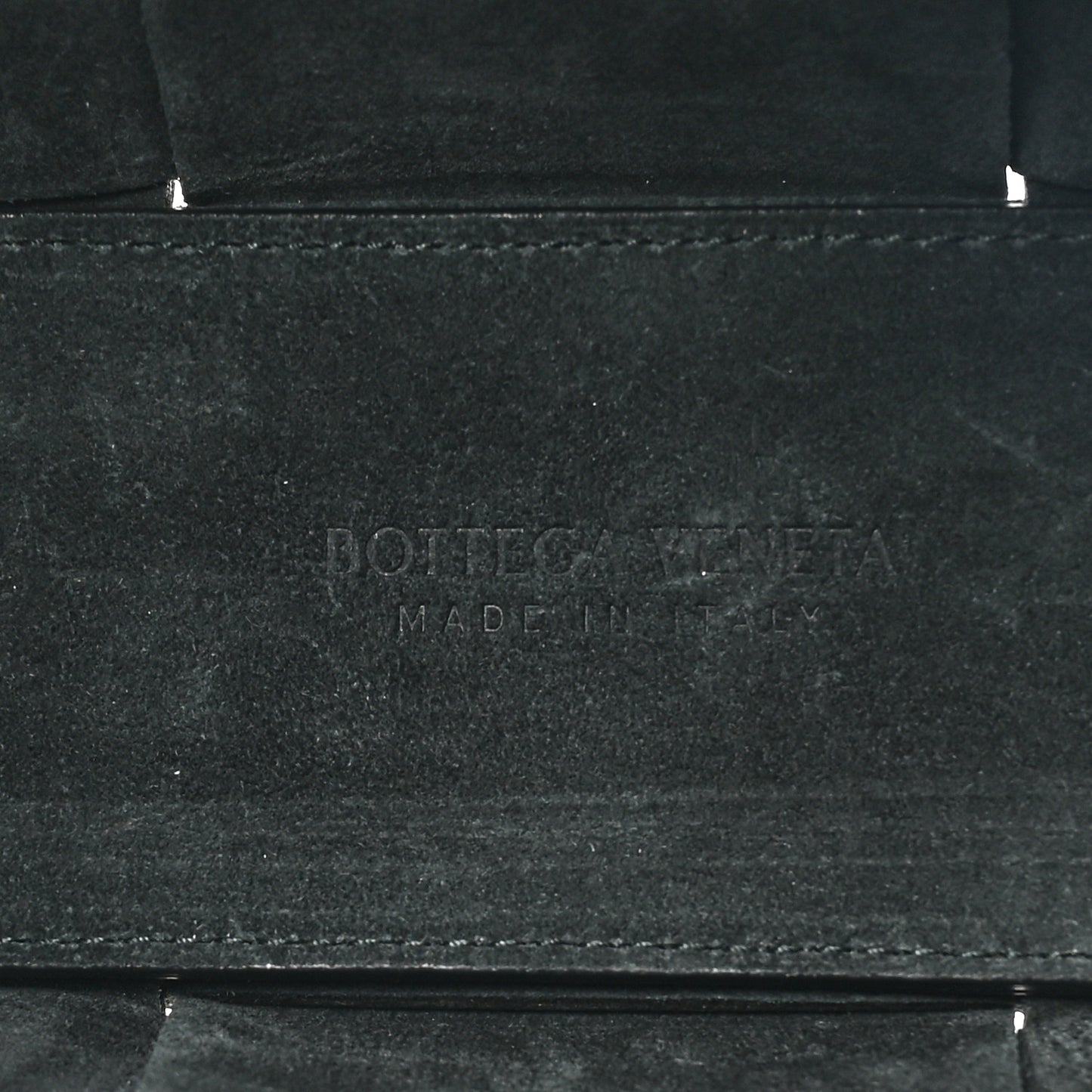 Grained Calfskin Maxi Intrecciato Mini Arco Tote Black