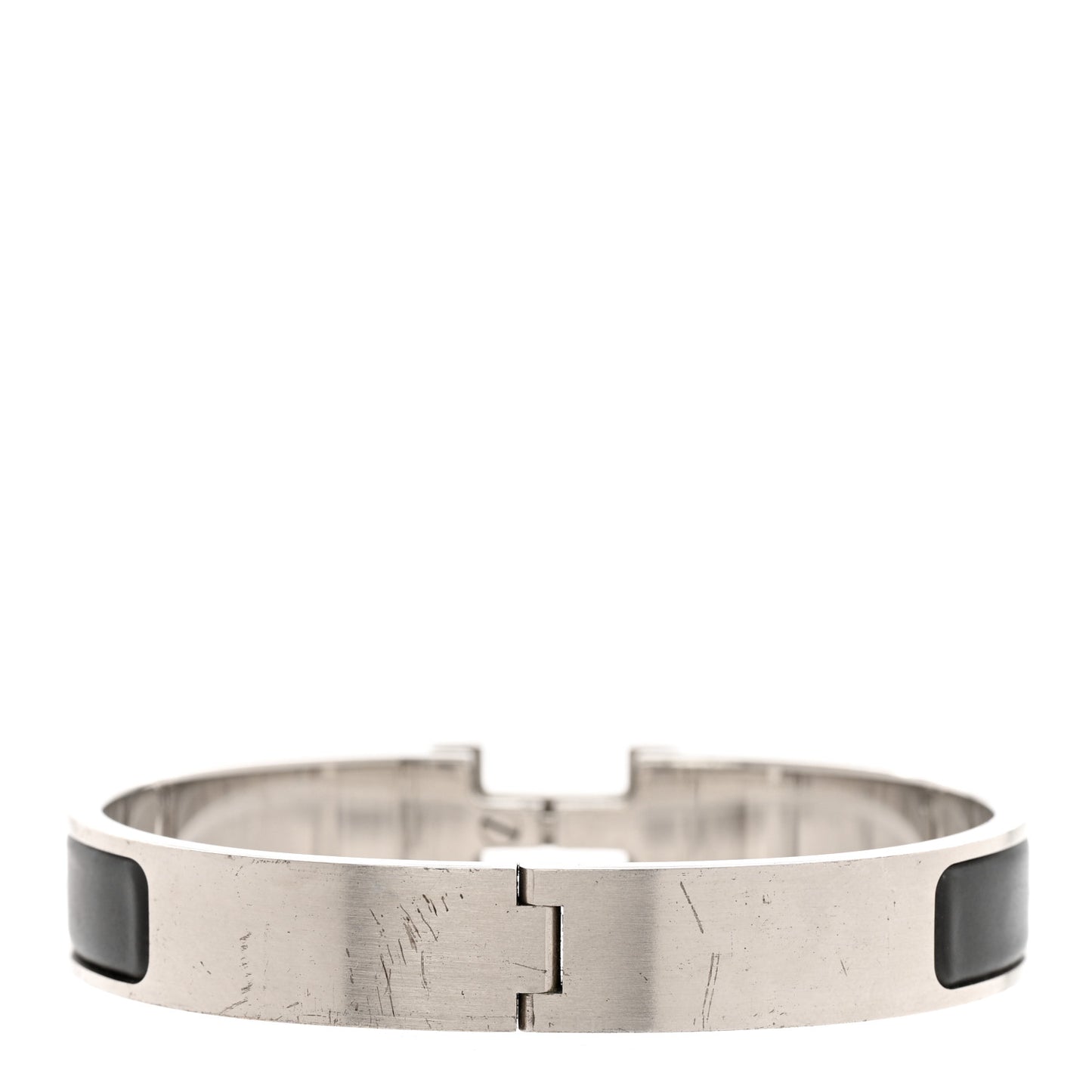 Matte Enamel Narrow Clic Clac HH Bracelet GM Black