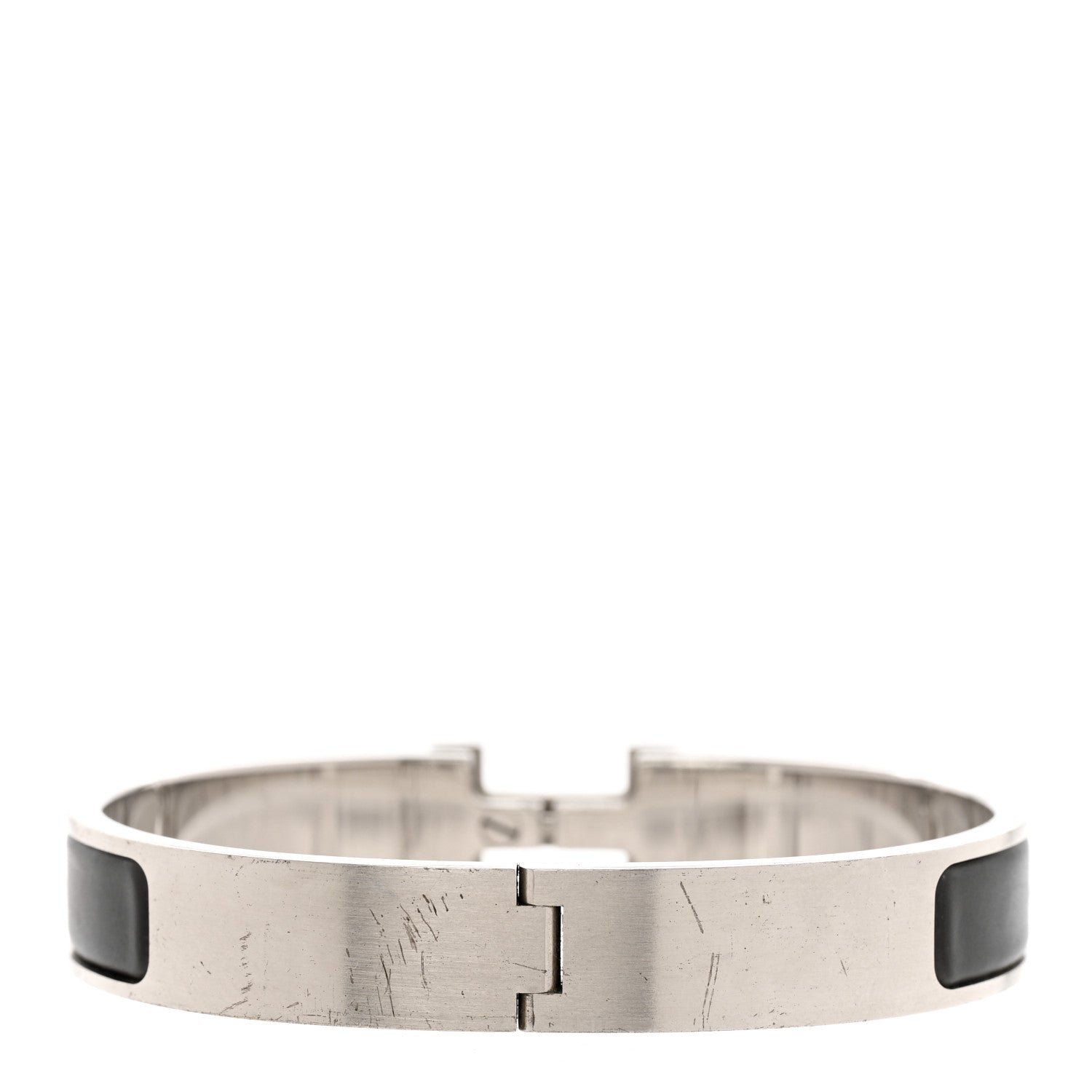 Hermes Matte Enamel Narrow Clic Clac HH Bracelet GM Black 3 of 6