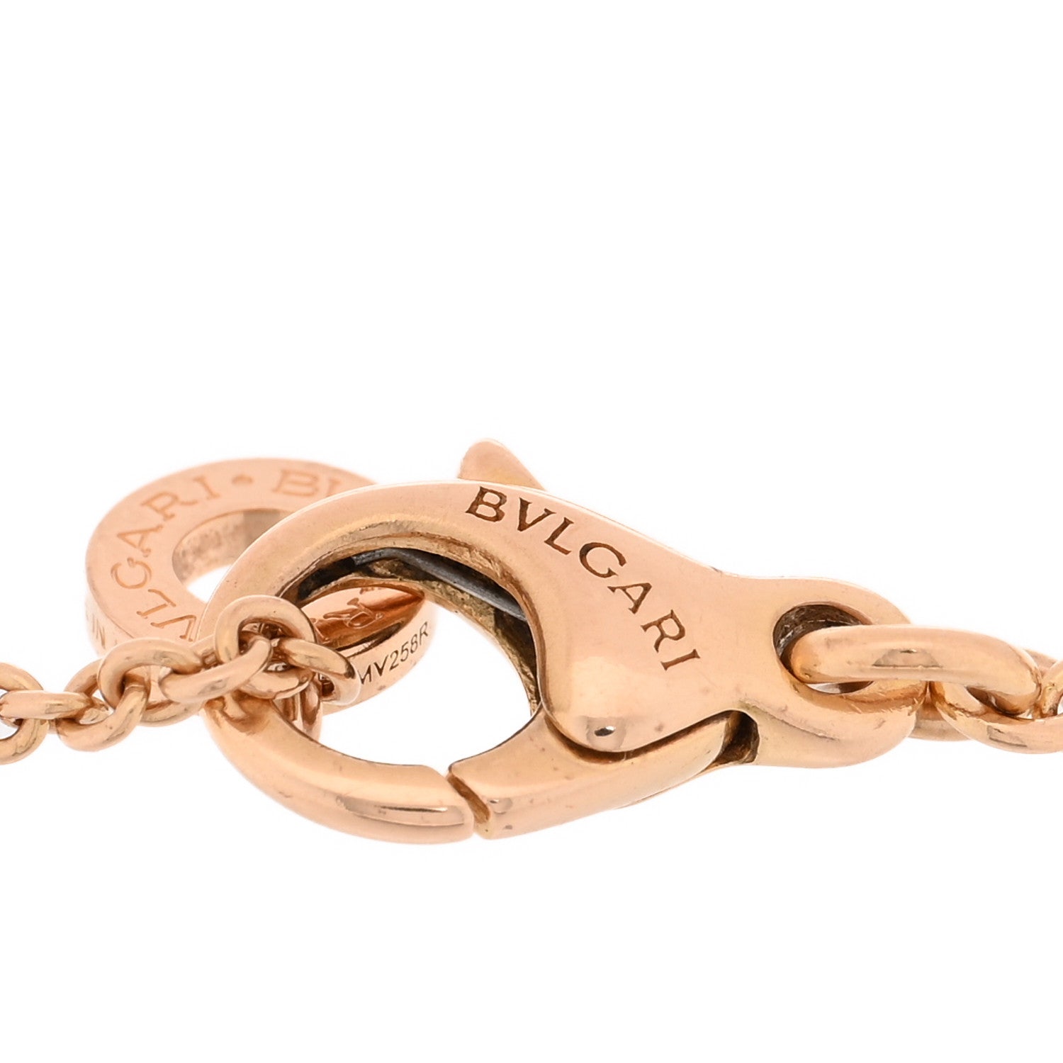 Bulgari 18K Rose Gold Mother of Pearl Carnelian BVLGARI BVLGARI Chain Bracelet 3 of 3