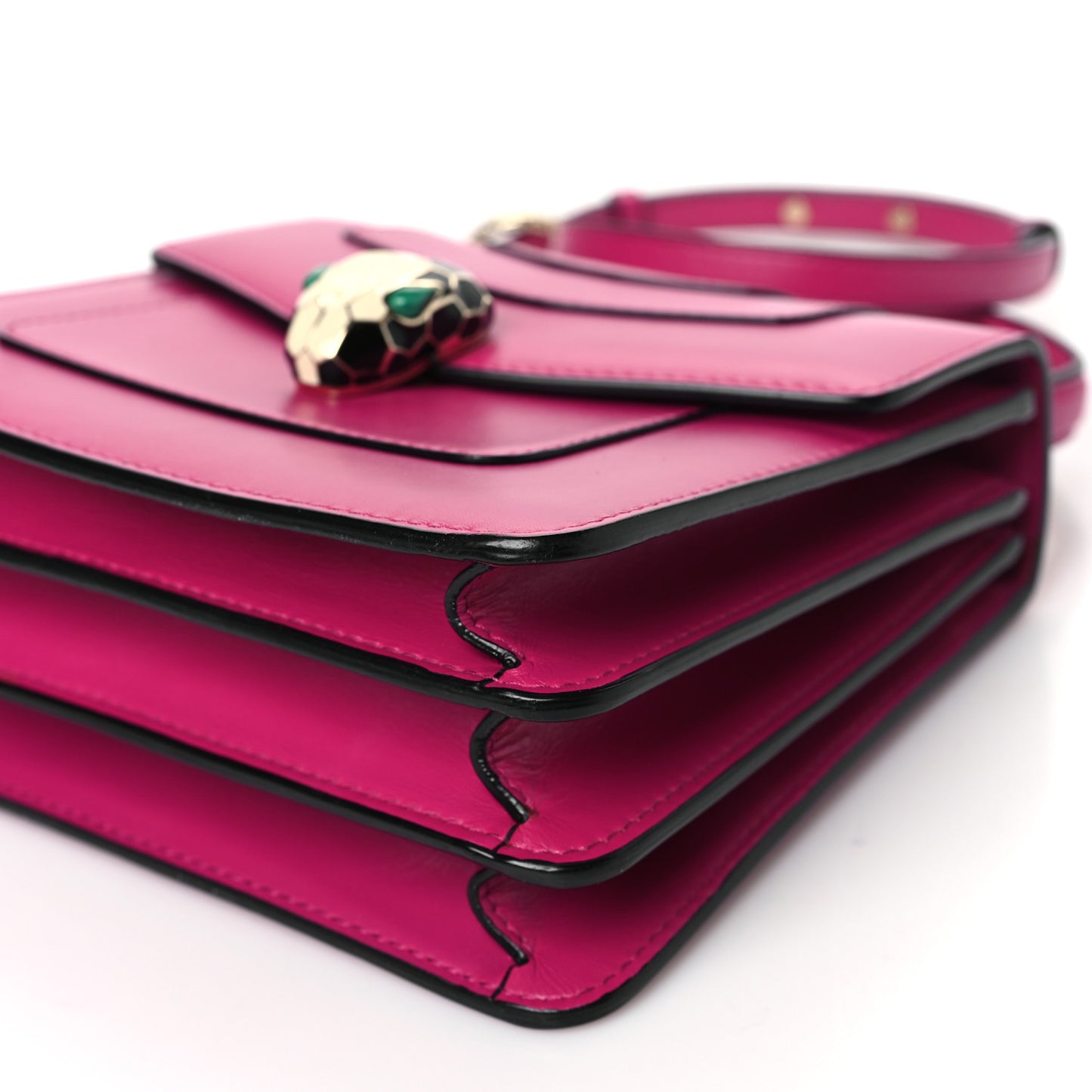 Calfskin Serpenti Forever Top Handle Pink
