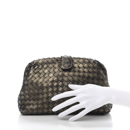Bottega Veneta Nappa Intrecciato The Lauren 1980 Clutch Platinum 2 of 11