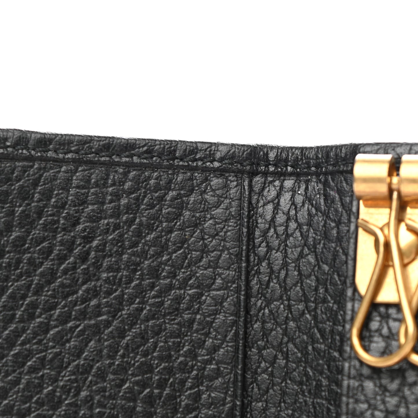 Pebbled Calfskin Butterfly 6 Key Holder Case Black