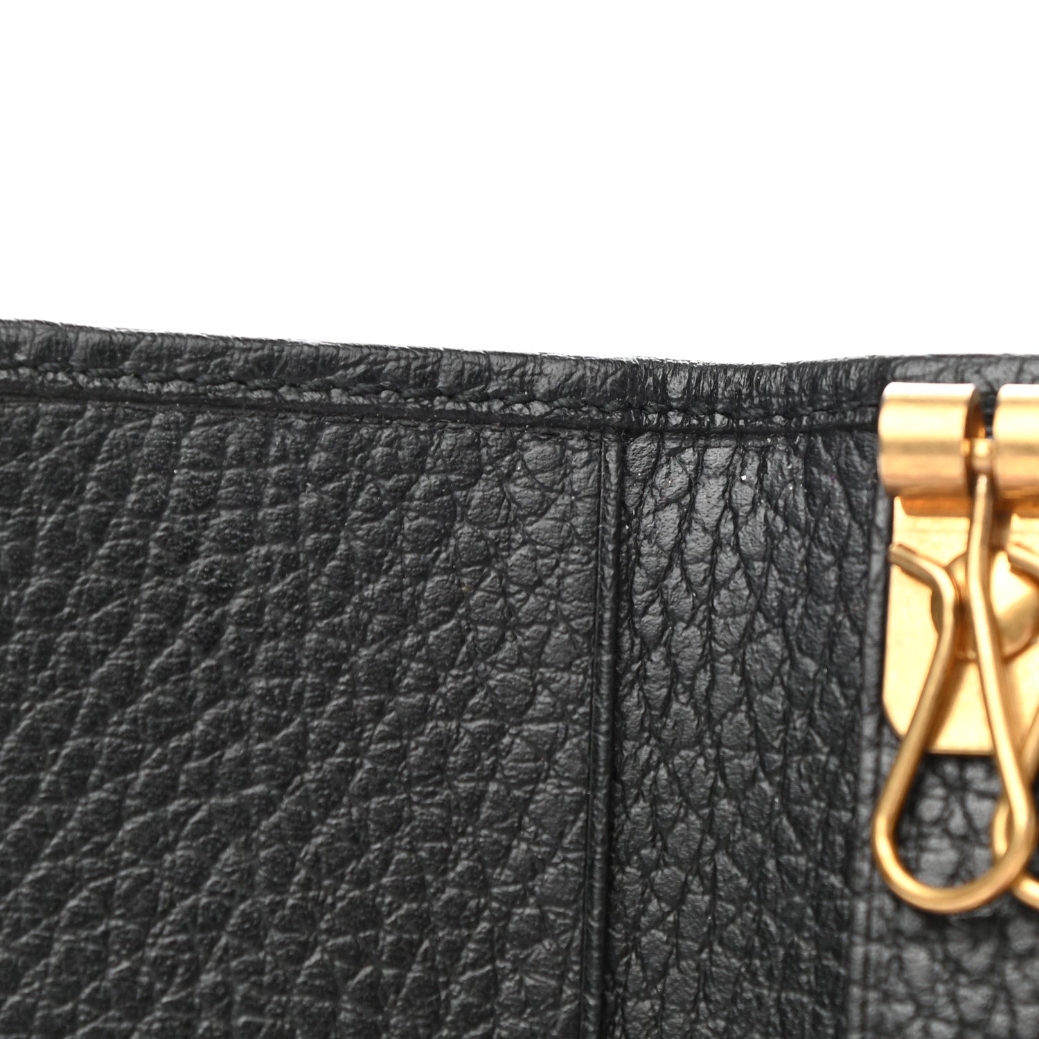 Gucci Pebbled Calfskin Butterfly 6 Key Holder Case Black 7 of 10