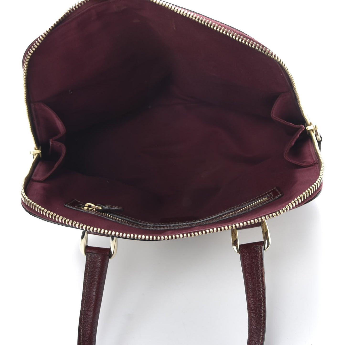 FF Monogram Medium Horsebit Nail Dome Bag Burgundy