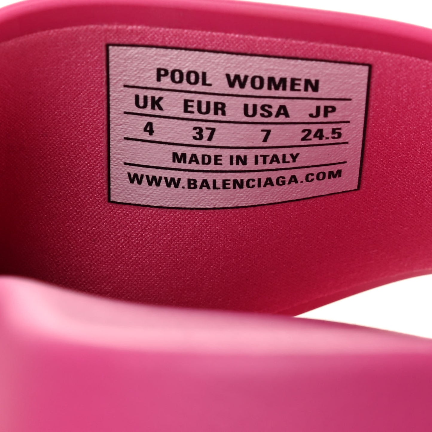 Rubber Allover Logo Womens Pool Slide Sandals 37 Pink Black