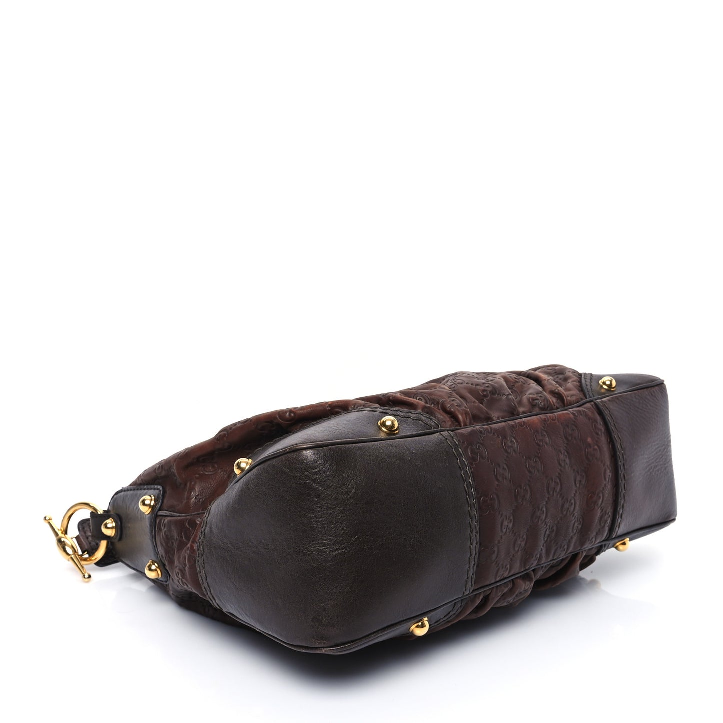 Guccissima Medium Jockey Hobo Dark Brown