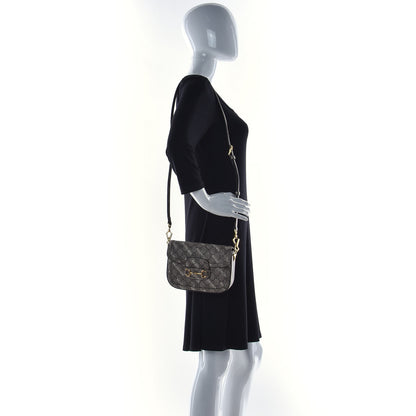 Gucci X BALENCIAGA GG Supreme Monogram Web Logo Print Mini Horsebit 1955 Shoulder Bag Beige Ebony 2 of 11