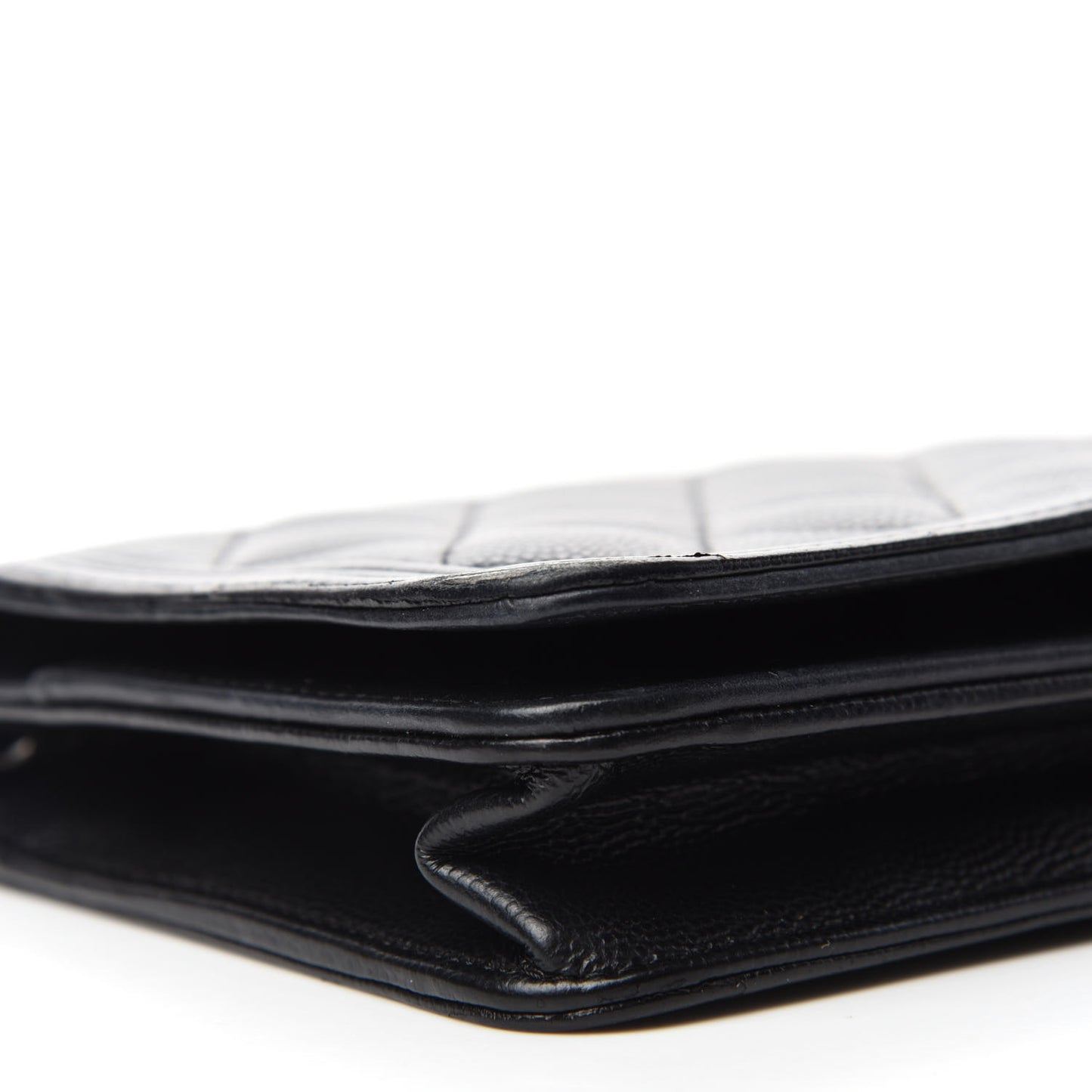 Caviar Quilted Boy Wallet On Chain WOC Black