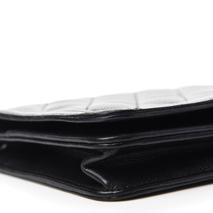 Chanel Caviar Quilted Boy Wallet On Chain WOC Black 10 of 14