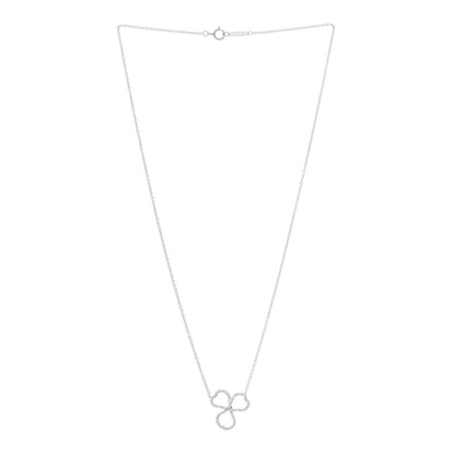 Tiffany Platinum Diamond Small Paper Flowers Pendant Necklace 3 of 6