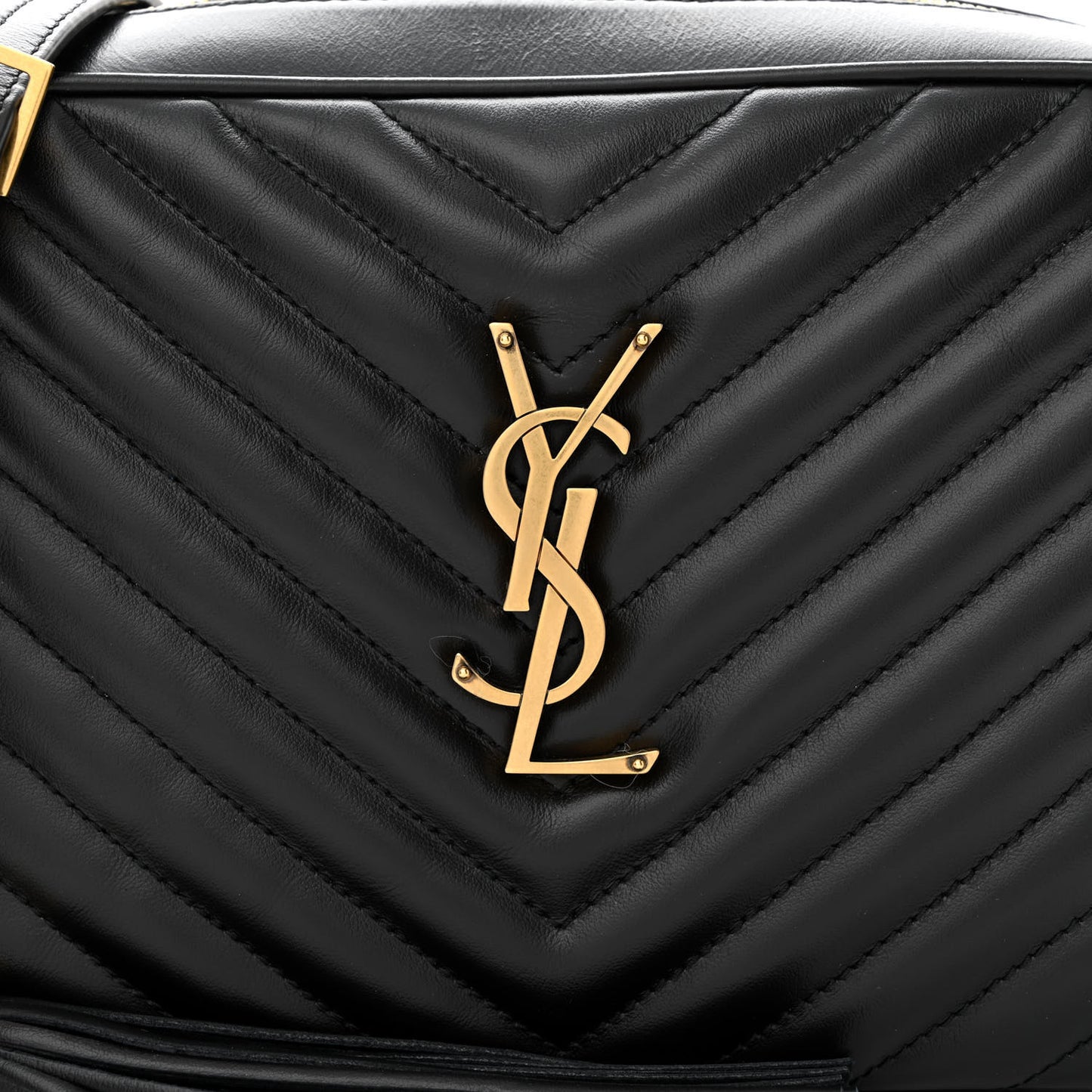 Calfskin Matelasse Monogram Lou Camera Bag Black