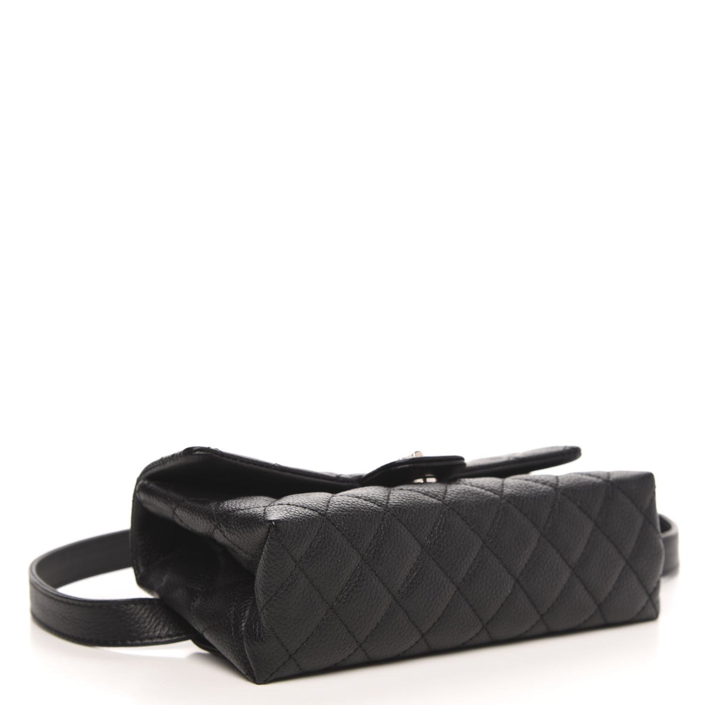 Grained Calfskin Quilted 2.55 Reissue Flap Belt Bag Clutch Black