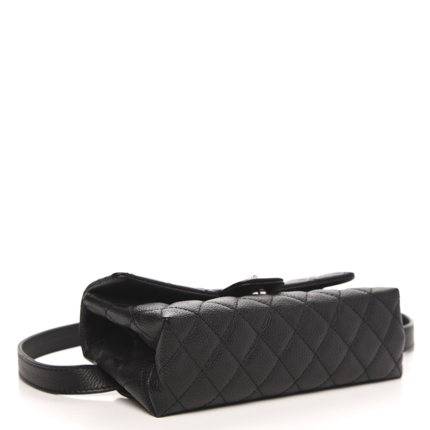 Chanel Grained Calfskin Quilted 2.55 Reissue Flap Belt Bag Clutch Black 4 of 10