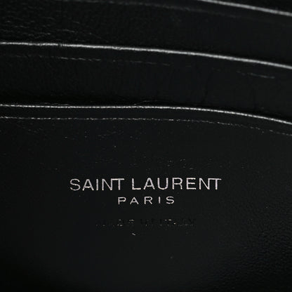 Saint Laurent Grain De Poudre Matelasse Monogram Mini Lou Camera Bag Black 6 of 11