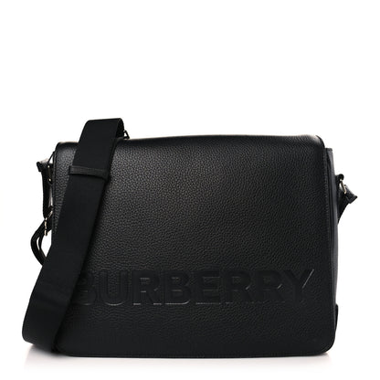 Burberry Grainy Calfskin Embossed Bruno Messenger Black 1 of 8
