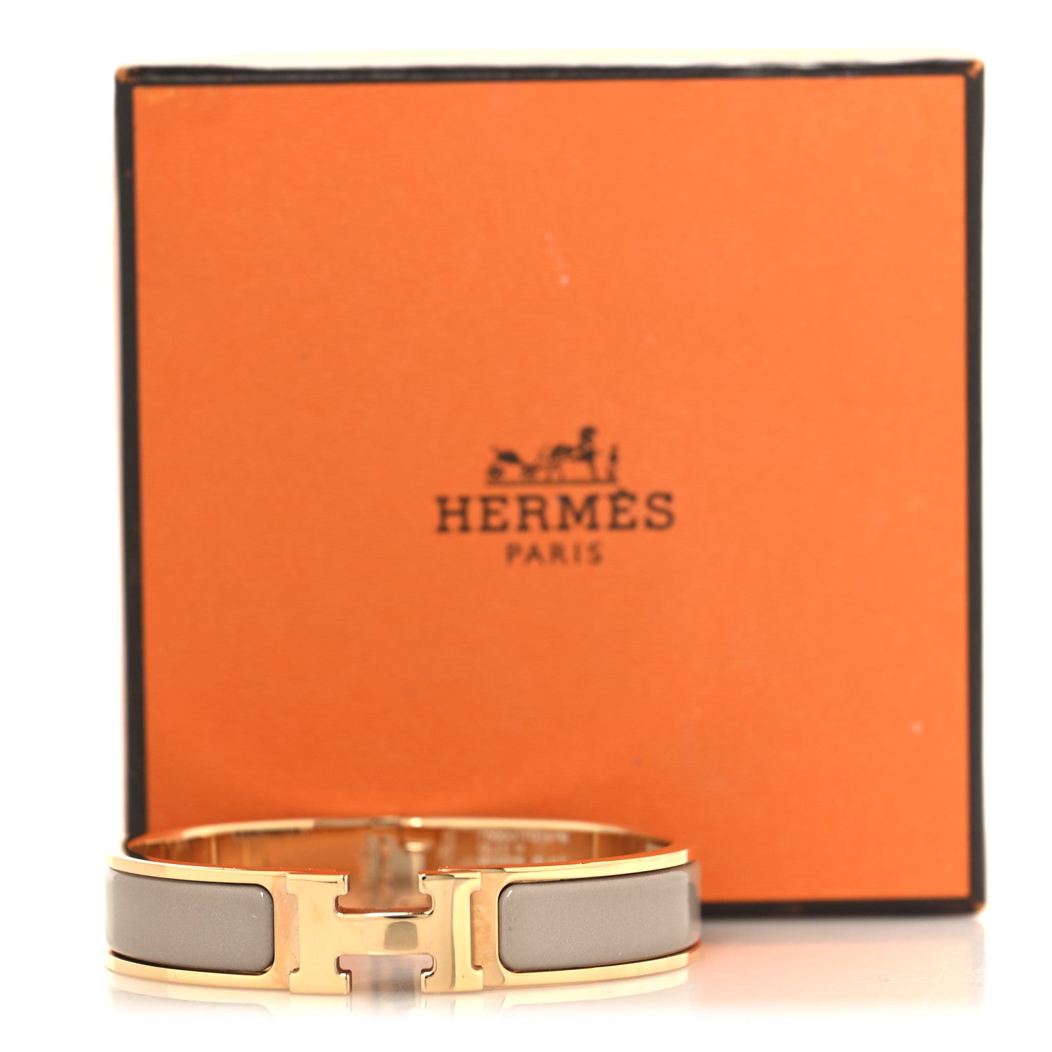 Hermes Enamel Narrow Clic Clac H Bracelet PM Marron Glace 5 of 5