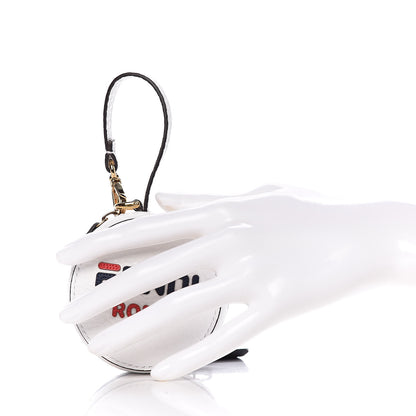 Fendi X FILA Calfskin Mania Backpack Help Bag Charm White Blueberry Multicolor 3 of 15