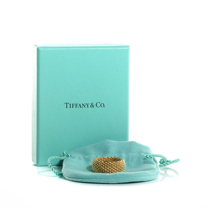 Tiffany 18K Yellow Gold Wide Somerset Mesh Ring 60 9 4 of 4