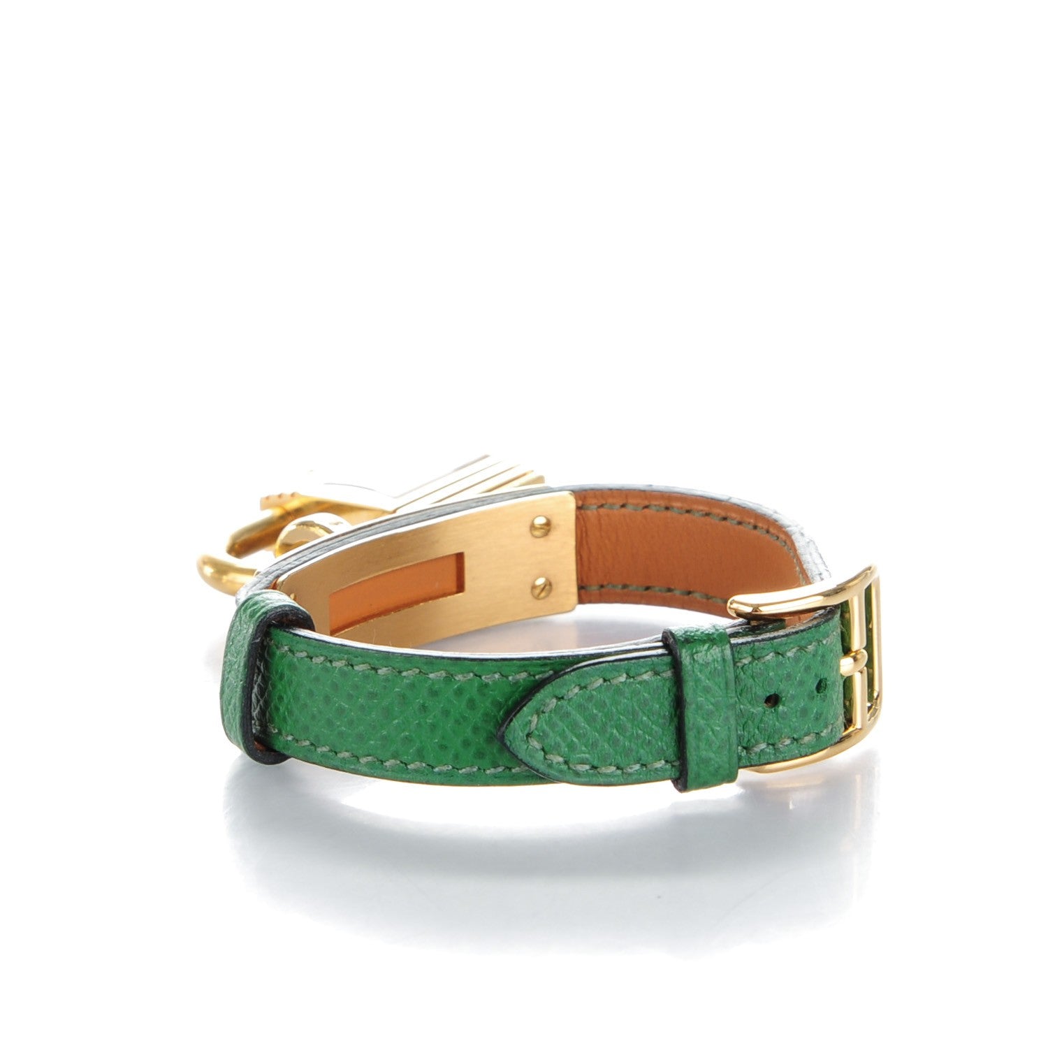 Hermes Stainless Steel Courchevel 20mm Kelly Cadena Quartz Watch Vert Clair 4 of 9