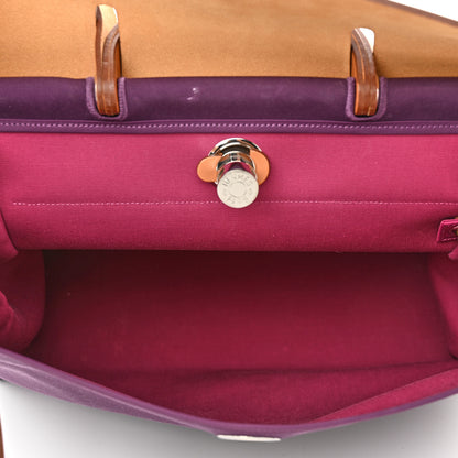 Hermes Toile Vache Hunter Herbag Zip 39 MM Cassis Fauve 6 of 15