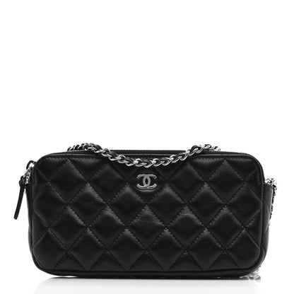 Chanel Lambskin Quilted Small Clutch With Chain Black 1 of 10