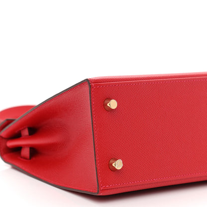 Hermes Epsom Kelly Sellier 25 Rouge Casaque 9 of 11