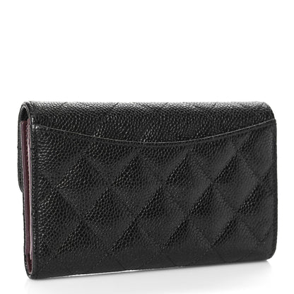 Chanel Caviar Quilted Medium Flap Wallet Black 3 of 10