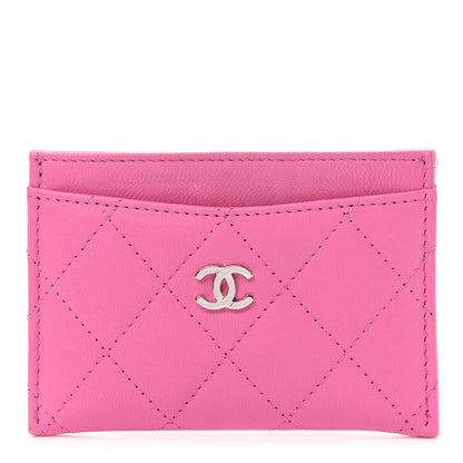 Chanel Lambskin Quilted Card Holder Pink 1 of 10