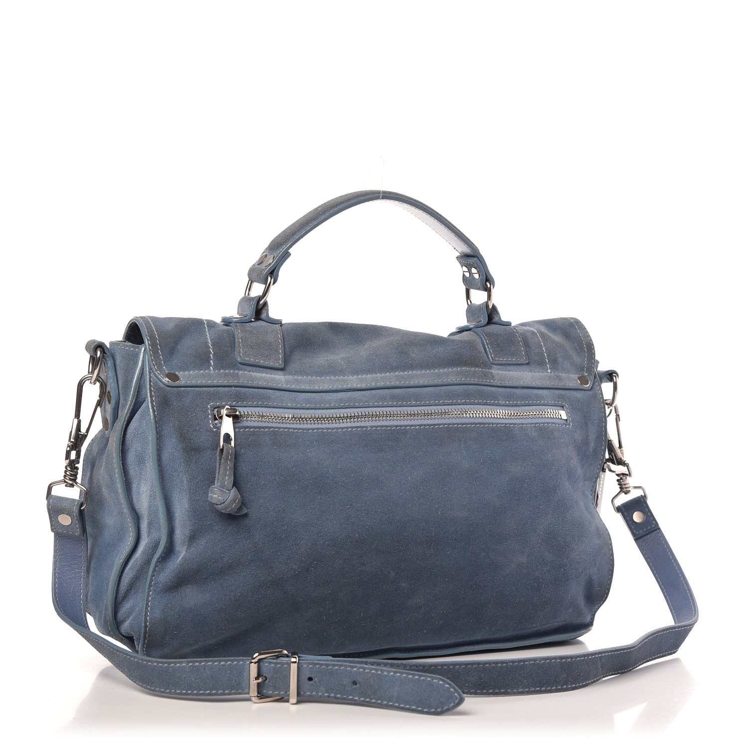 Proenza Schouler Suede Medium PS1 Satchel Polar Blue 3 of 10