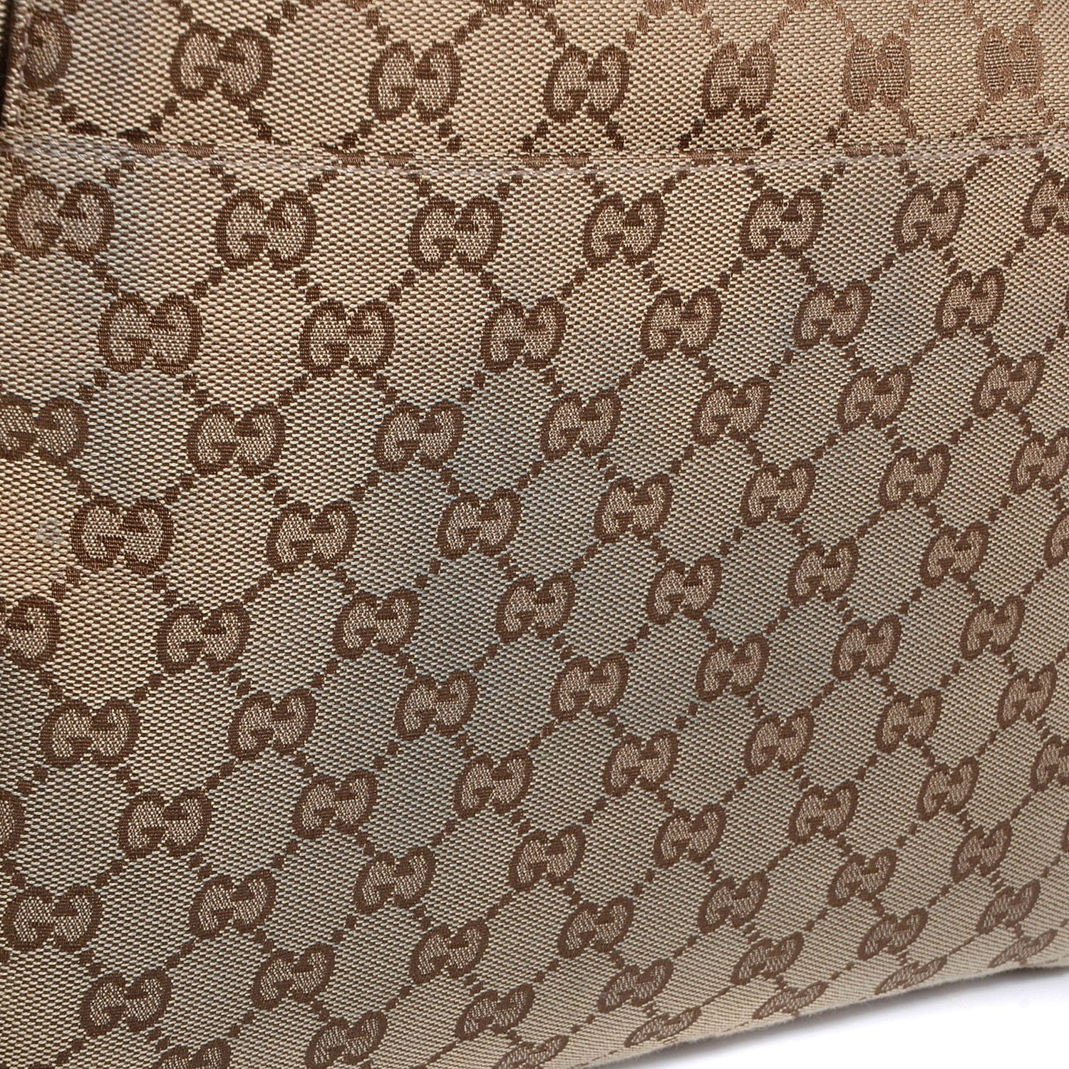 Gucci Monogram Small Flap Messenger Bag Beige Dark Brown 8 of 8