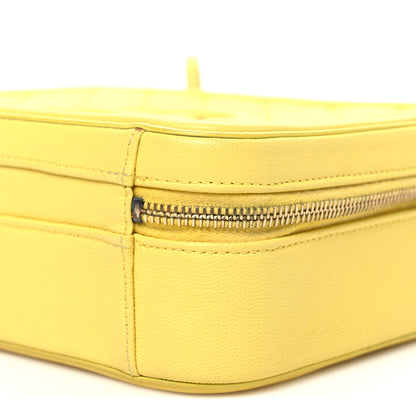 Chanel Caviar Quilted Medium CC Filigree Vanity Case Yellow 10 of 10