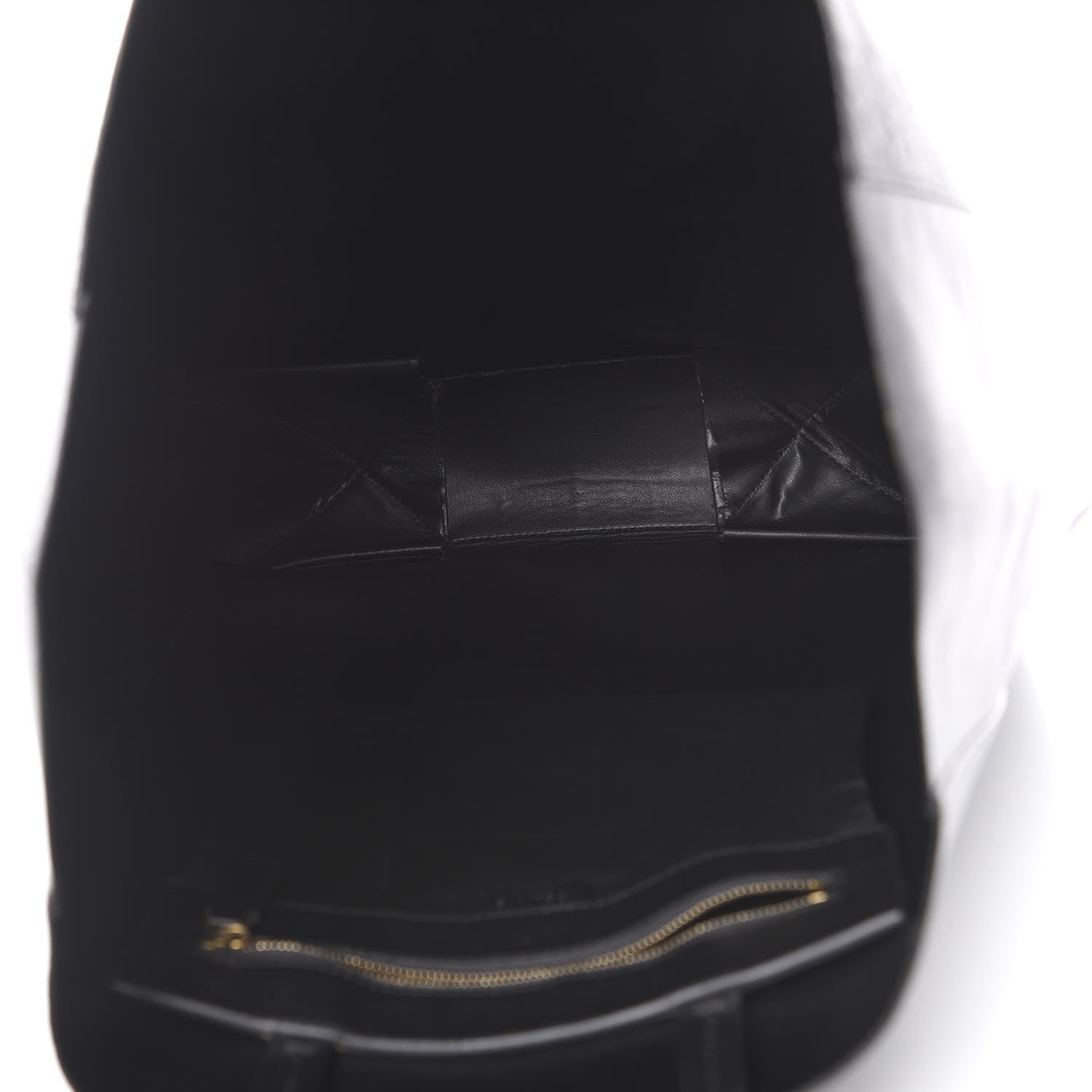 Celine Lambskin Crocodile Embossed Vertical Cabas Black 5 of 12