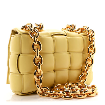 Bottega Veneta Lambskin Maxi Intreccio Padded Chain Cassette Crossbody Bag Corn 3 of 11