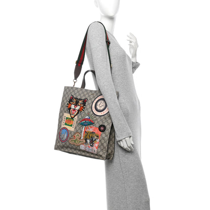 Gucci Soft GG Supreme Monogram Courrier Vertical Tote Beige New Acero 2 of 14