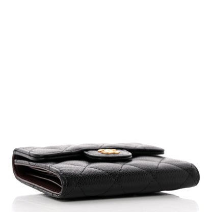 Chanel Caviar Quilted Compact Flap Wallet Black 4 of 11