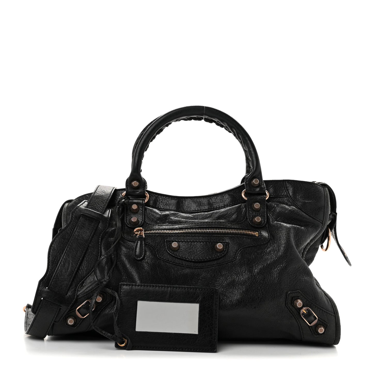 Agneau Giant 12 Rose Gold Hardware City Black