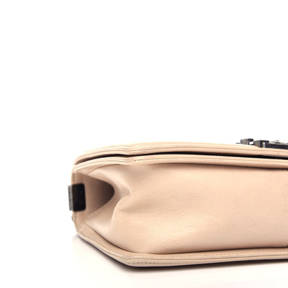 Chanel Calfskin Quilted Double Stitch Medium Boy Flap Beige 8 of 11