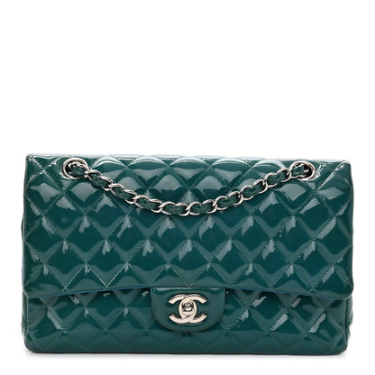 Chanel Patent Quilted Medium Double Flap Turquoise 1 of 12