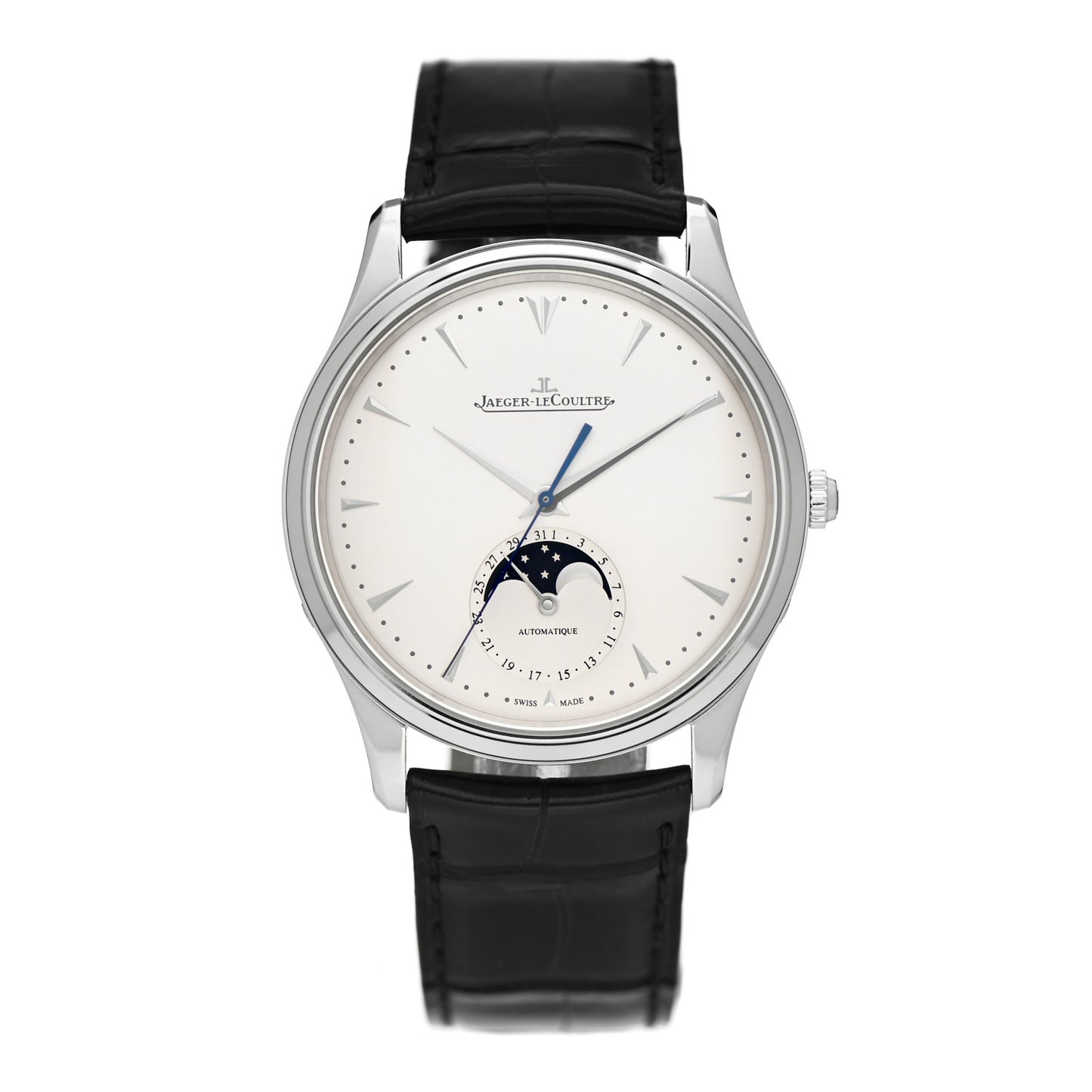 Stainless Steel Alligator 39mm Master Ultra Thin Moon Automatic Watch Q136842
