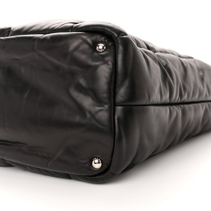 Prada Nappa Bomber North South Tote Black 9 of 9