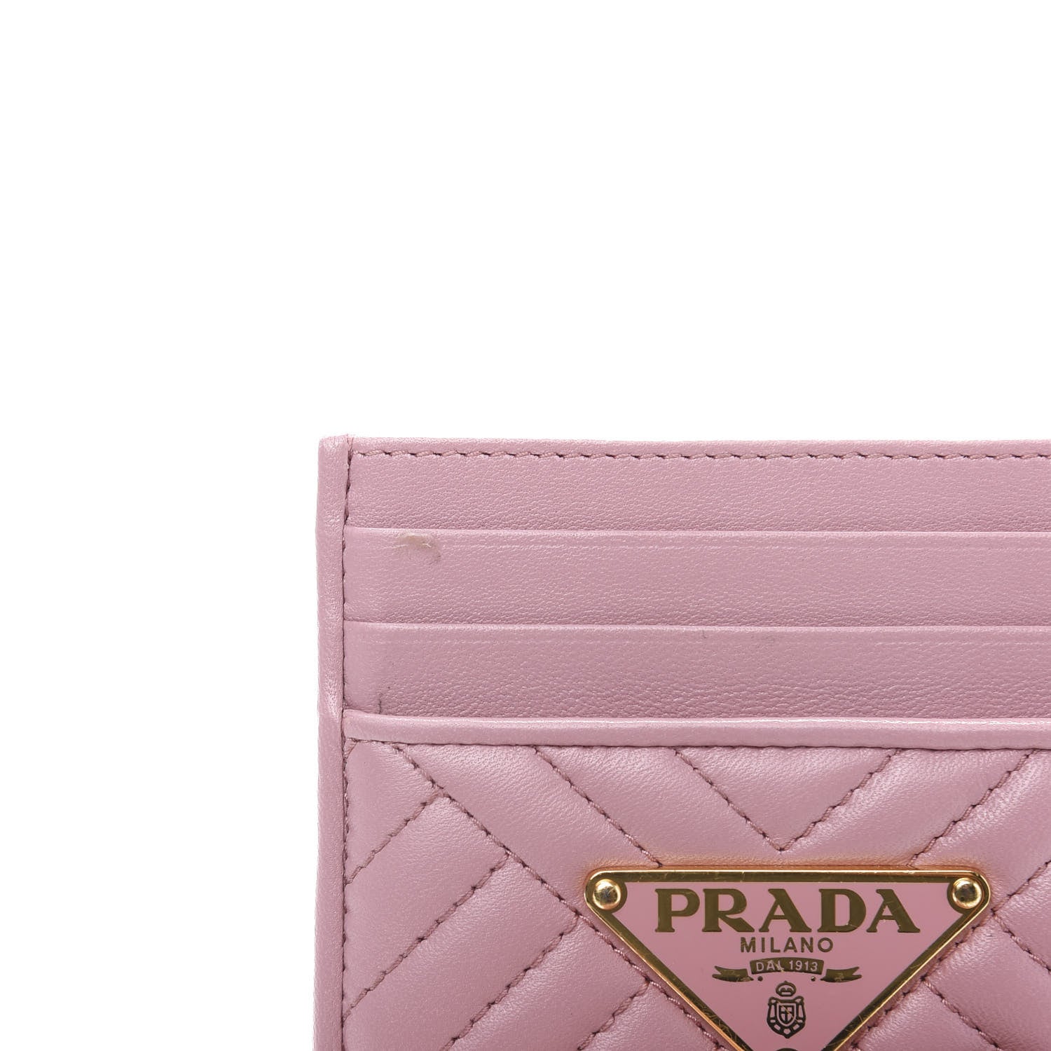 Prada Nappa Impunture Logo Card Holder Petalo 10 of 10