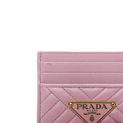 Prada Nappa Impunture Logo Card Holder Petalo 10 of 10