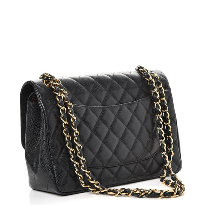 Chanel Caviar Quilted Jumbo Double Flap Black 4 of 10