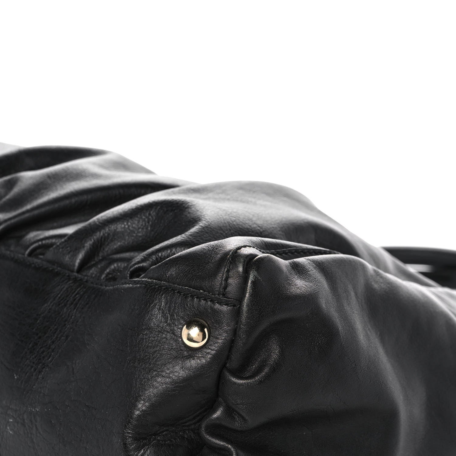 Gucci Calfskin Large D Gold Ring Shoulder Bag Black 11 of 16