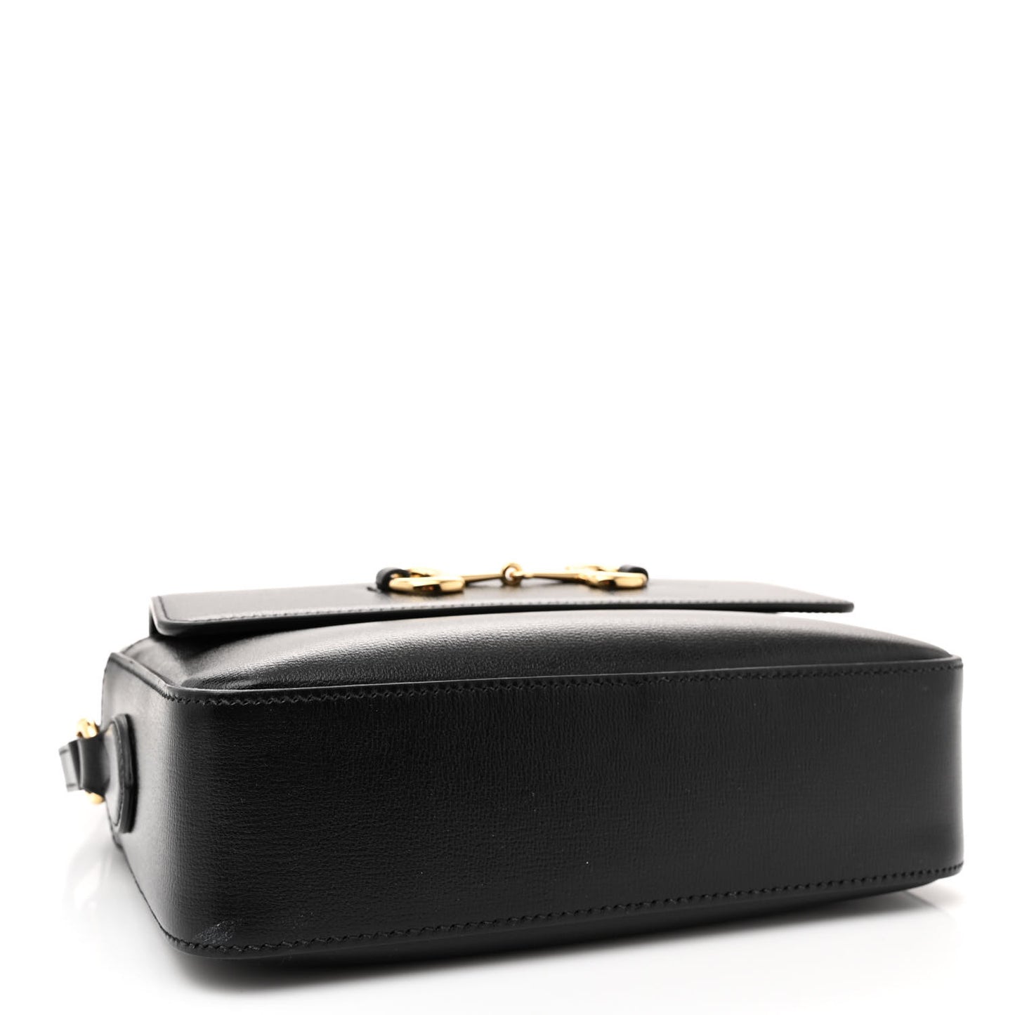 Textured Calfskin Small Horsebit 1955 Shoulder Bag Black